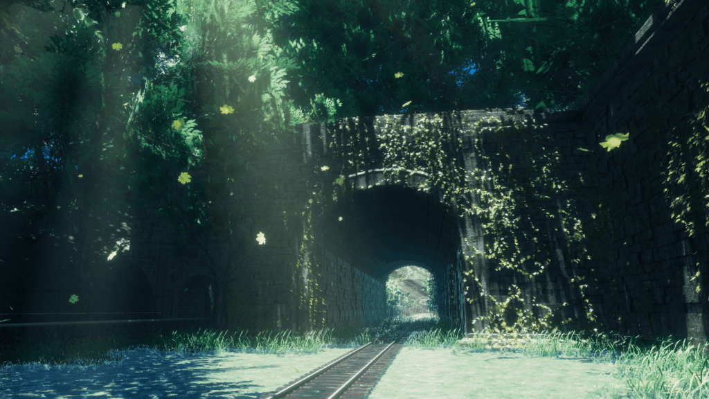 陽射しの廃駅　VRChat　ワールド