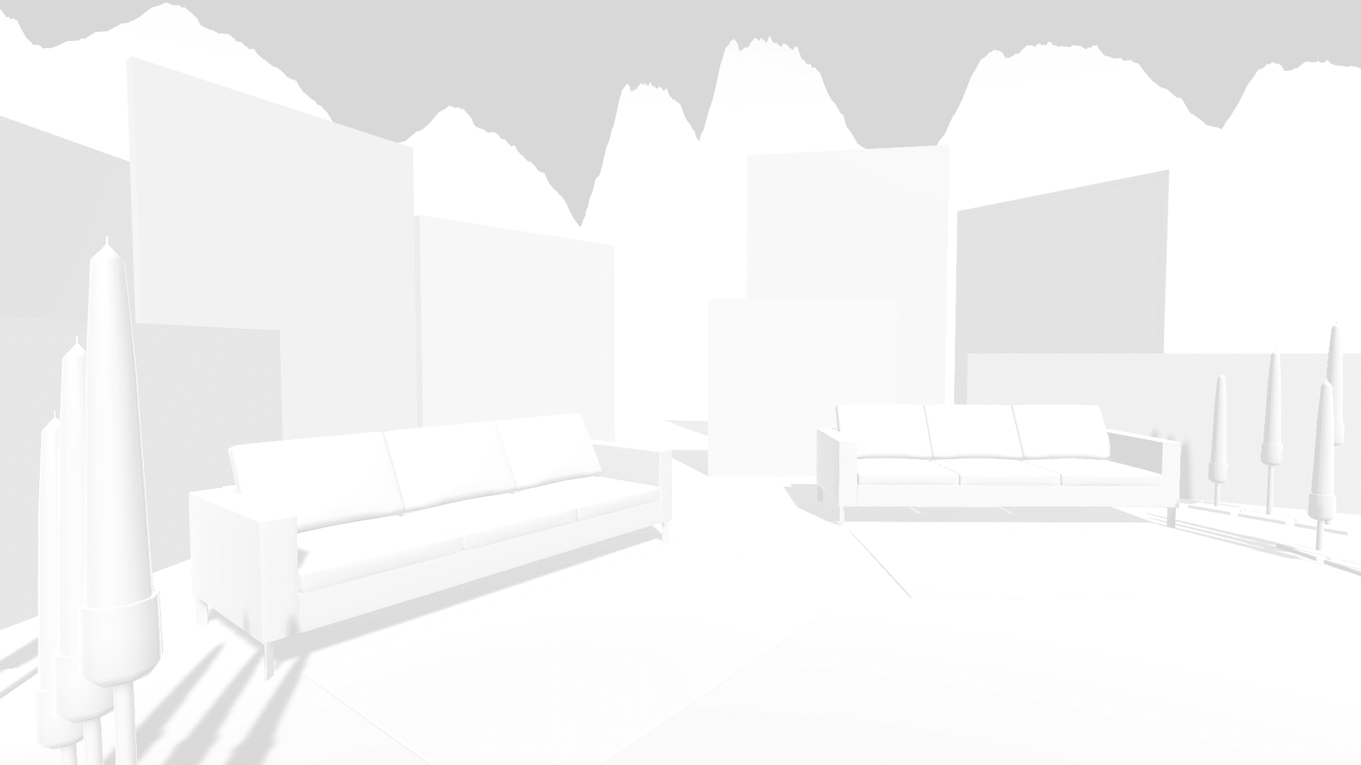 VRChat　ワールド　white
