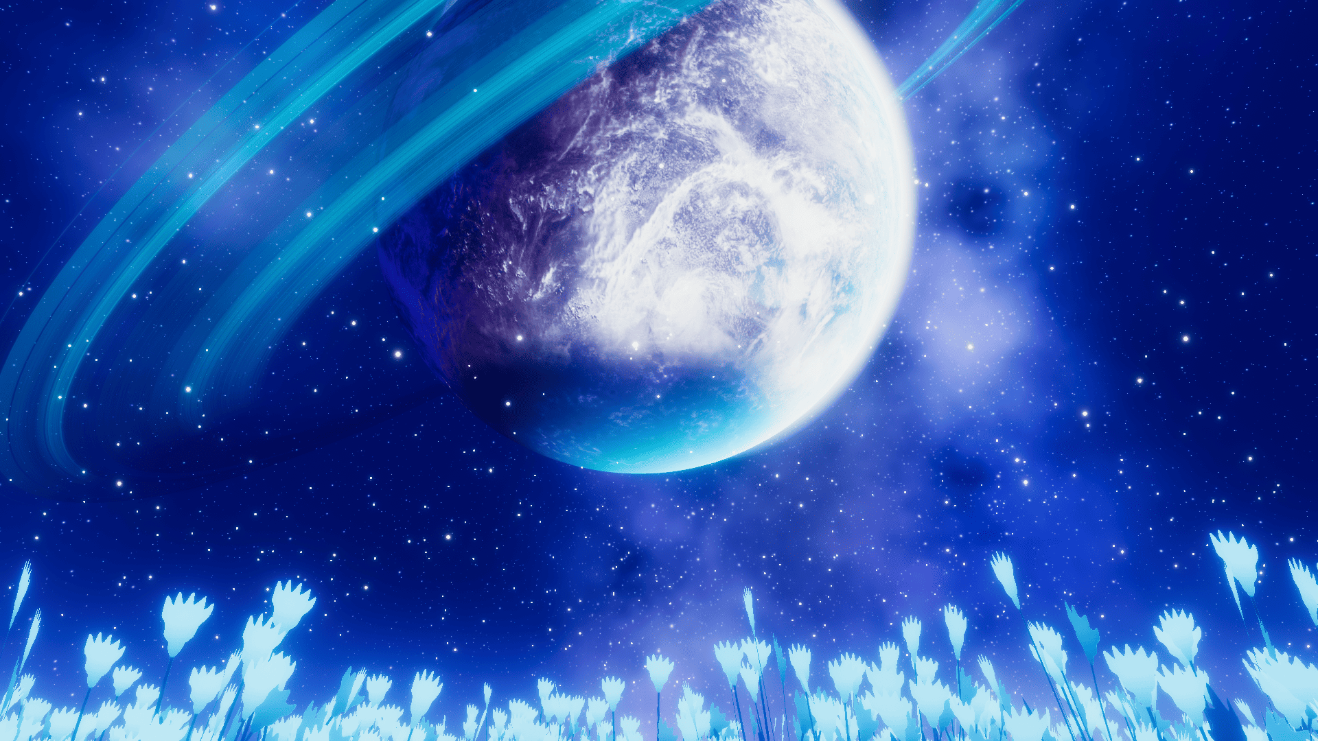 VRChat　ワールド　星空の花