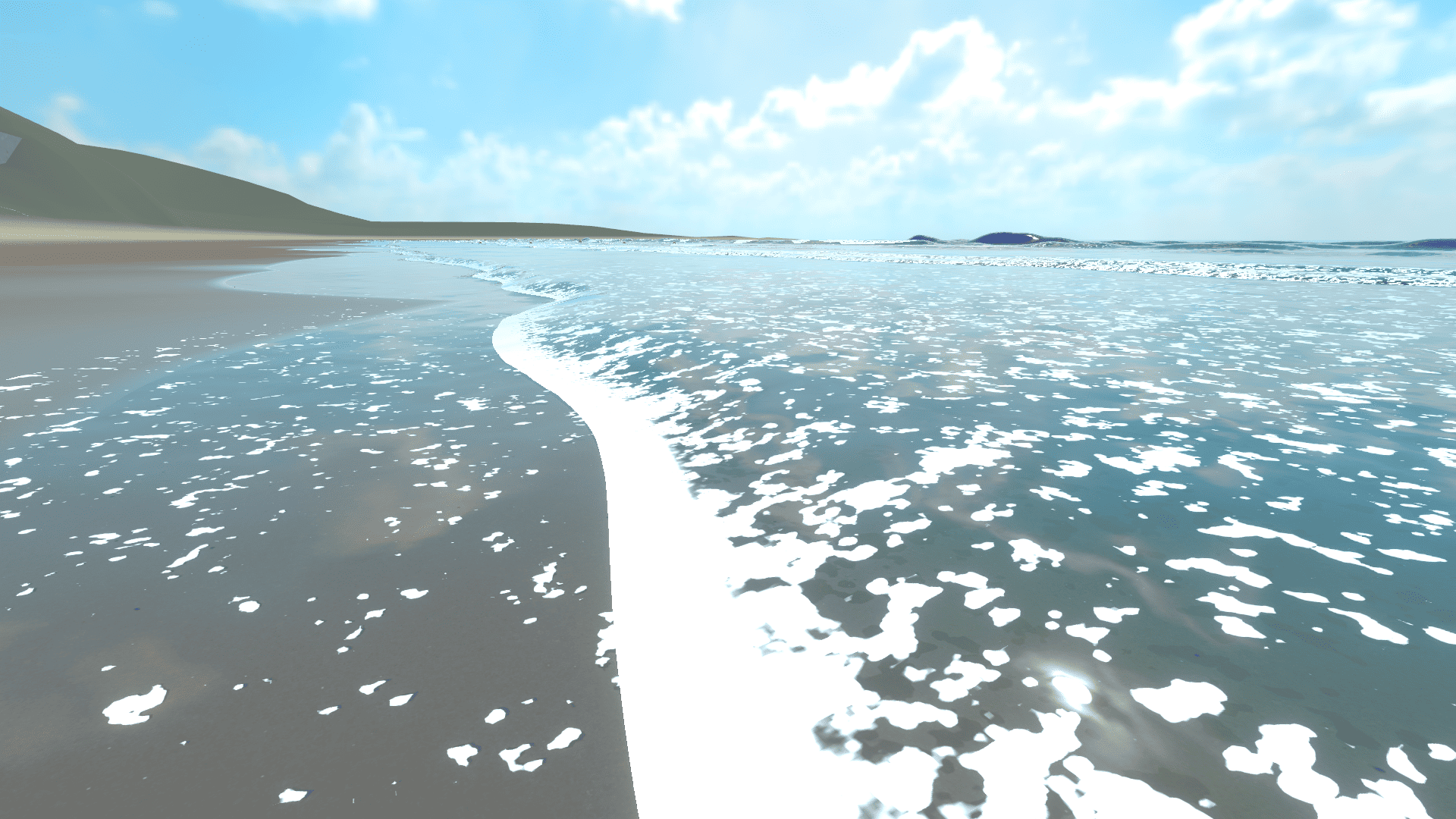 VRChat　ワールド　波打ち際と