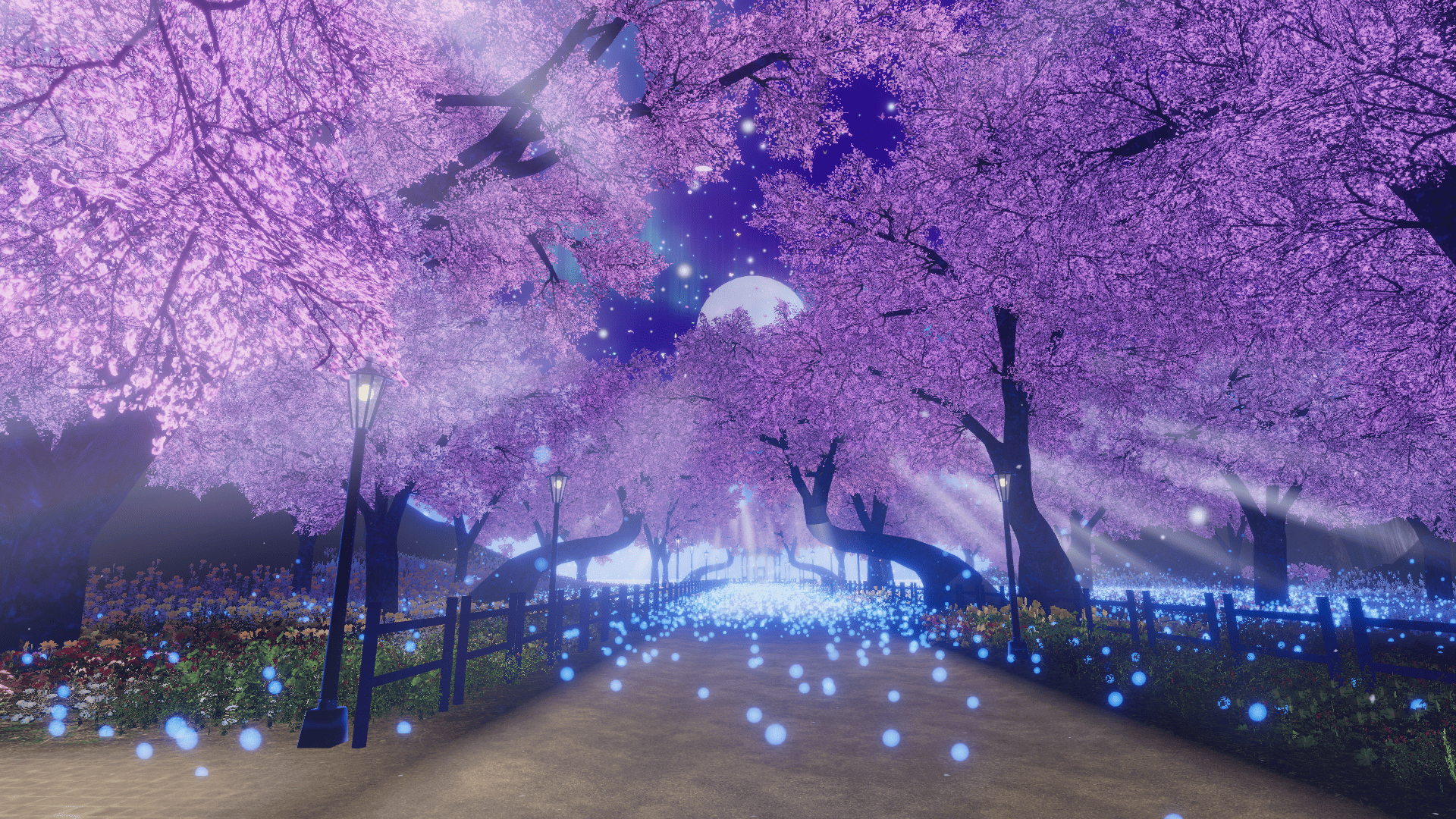 VRChat　ワールド　青色