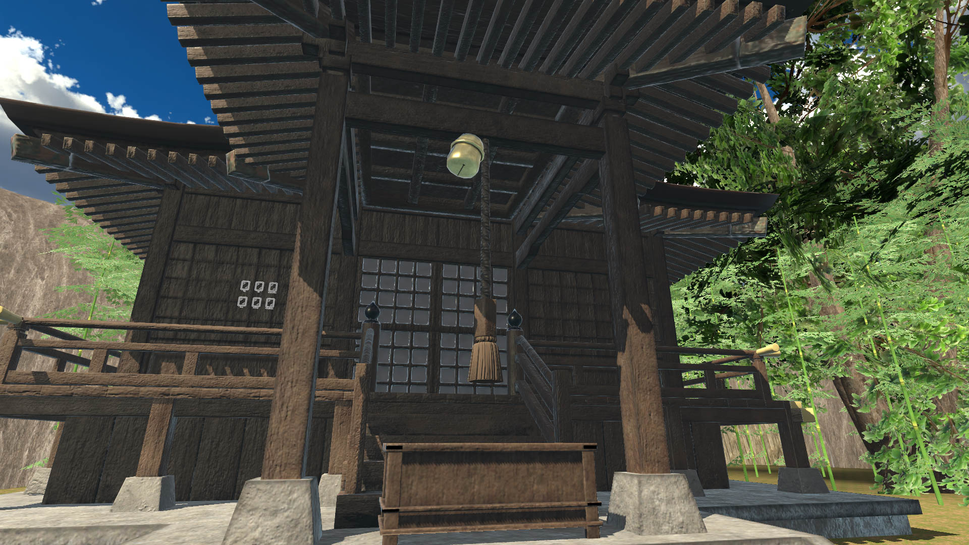 狐の紫陽花箱庭