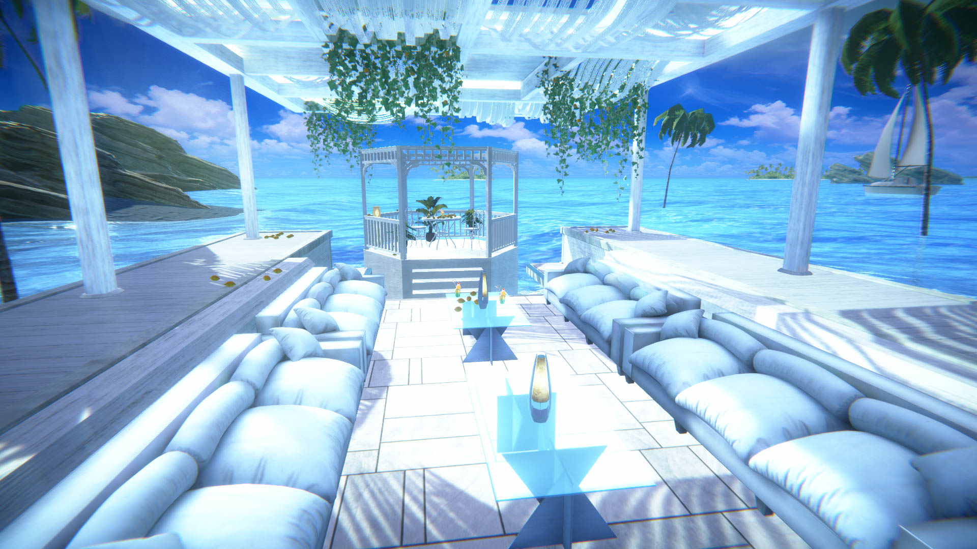 青い海とレモン