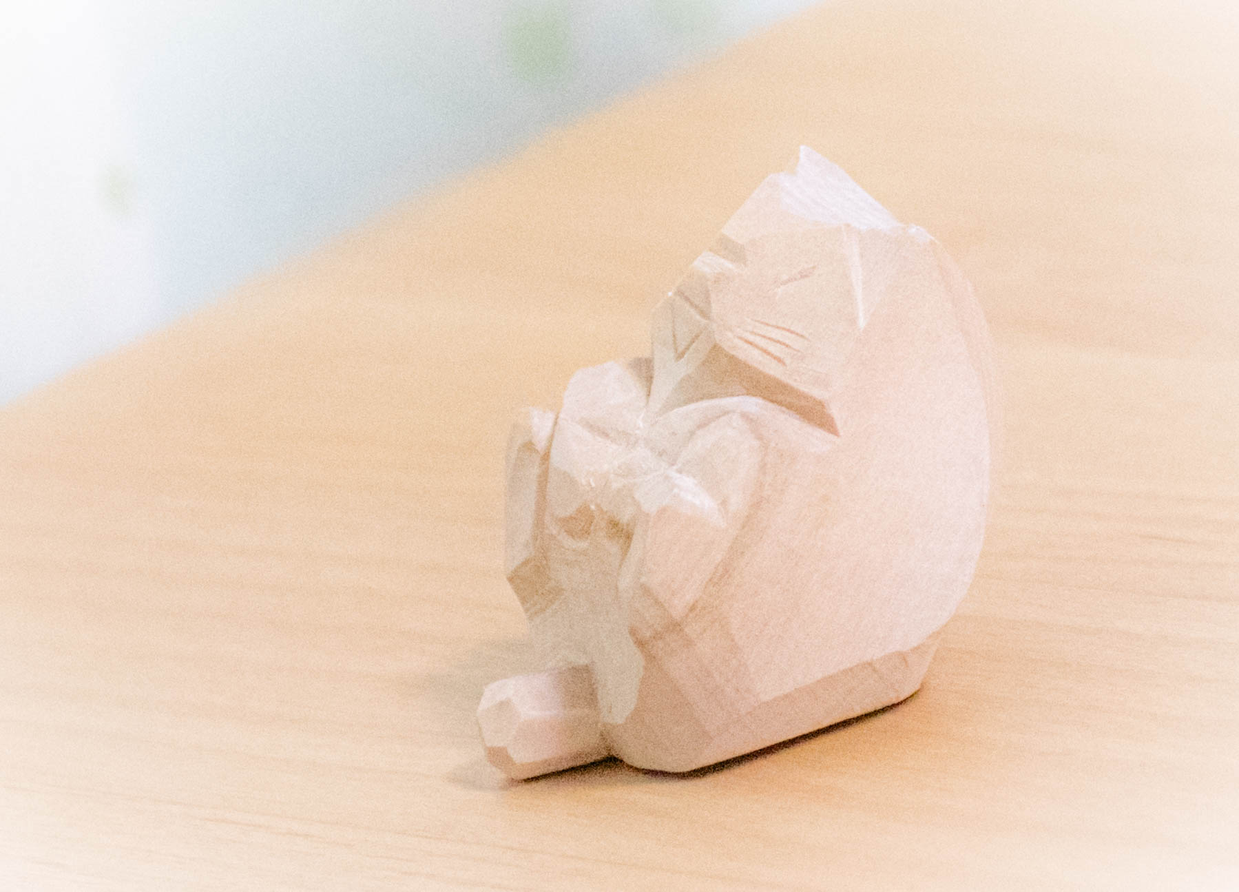 木彫り　ねこ　上田